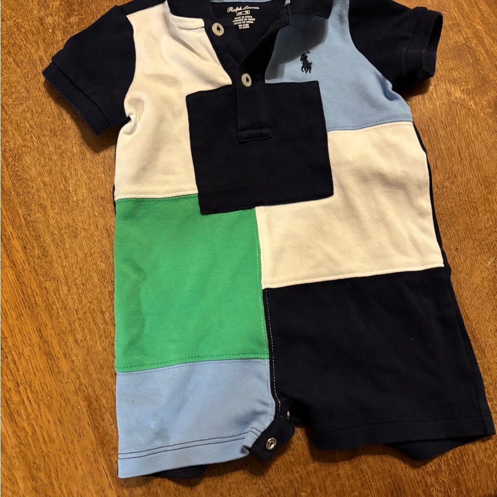Ralph Lauren Navy and Light Blue Polo Shirt